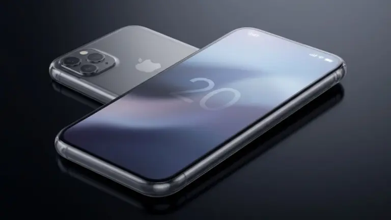 An AI generated image of the iPhone 20 concept used in a story about the same.