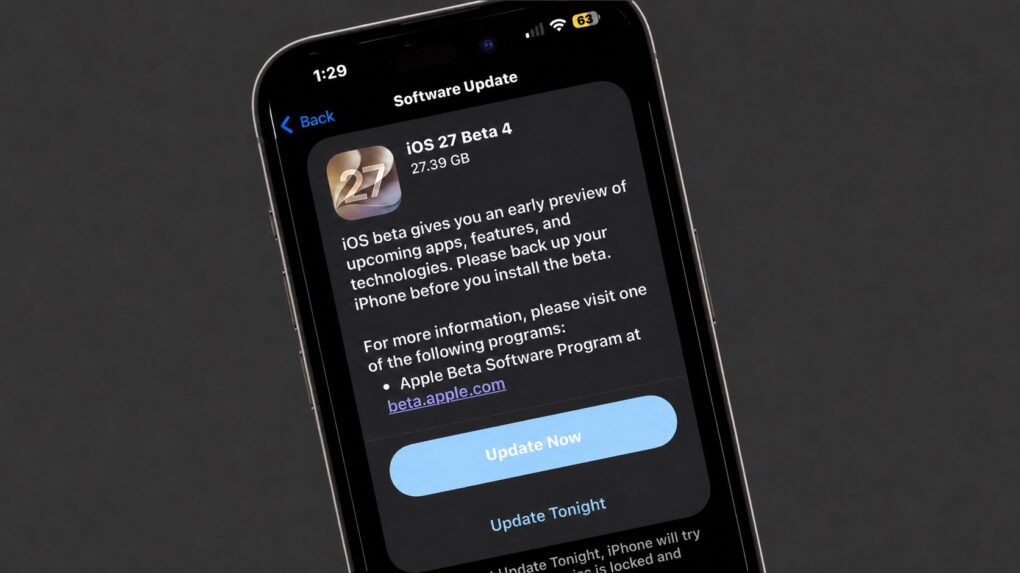 iOS 27 beta 4 is here.