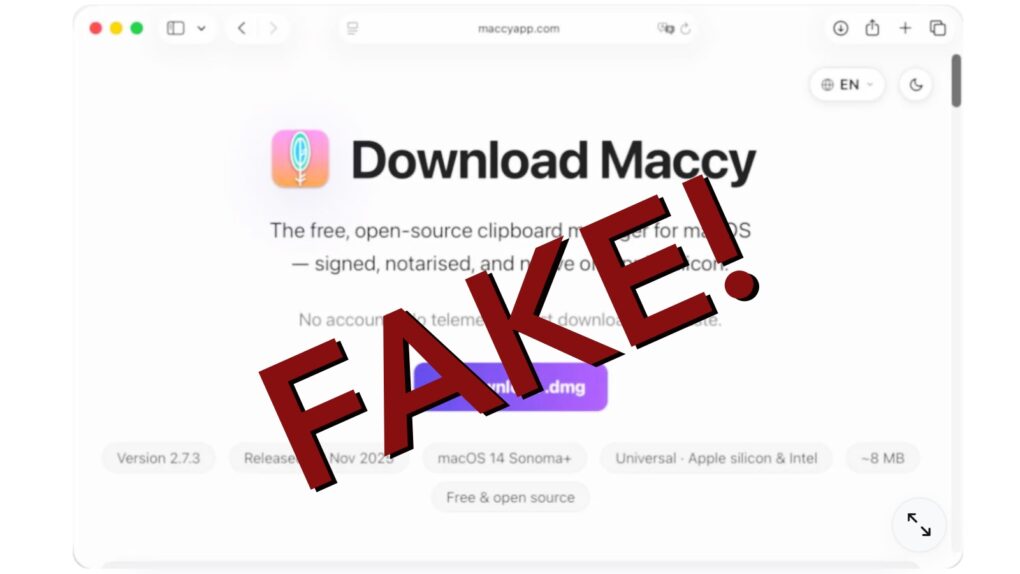 PamStealer macOS malware isn't Maccy