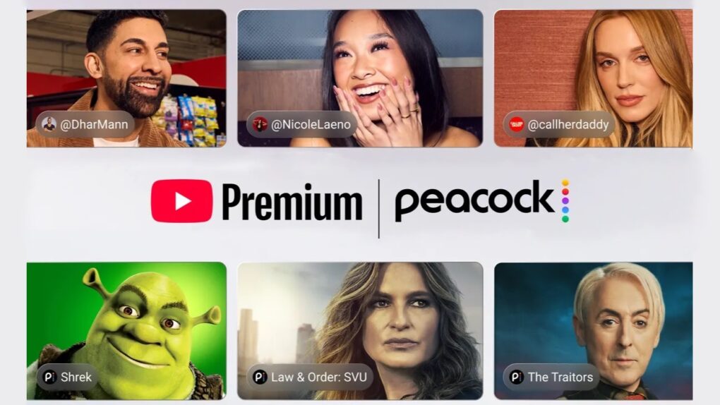 YouTube Premium will soon come with Peacock Premium for free.