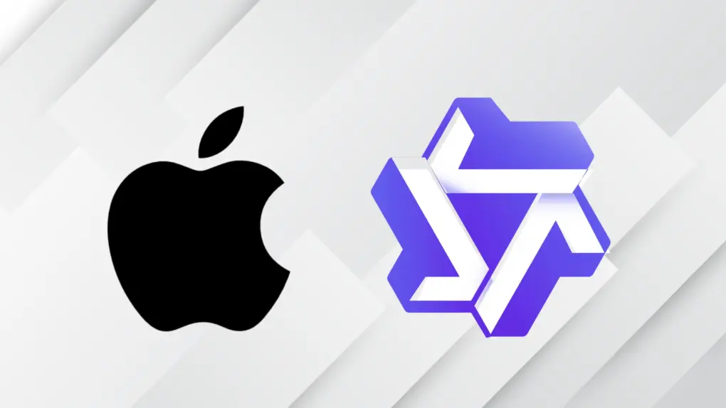 An Apple logo alongside the Qwen logo used in a story about Apple's AI deal with China.
