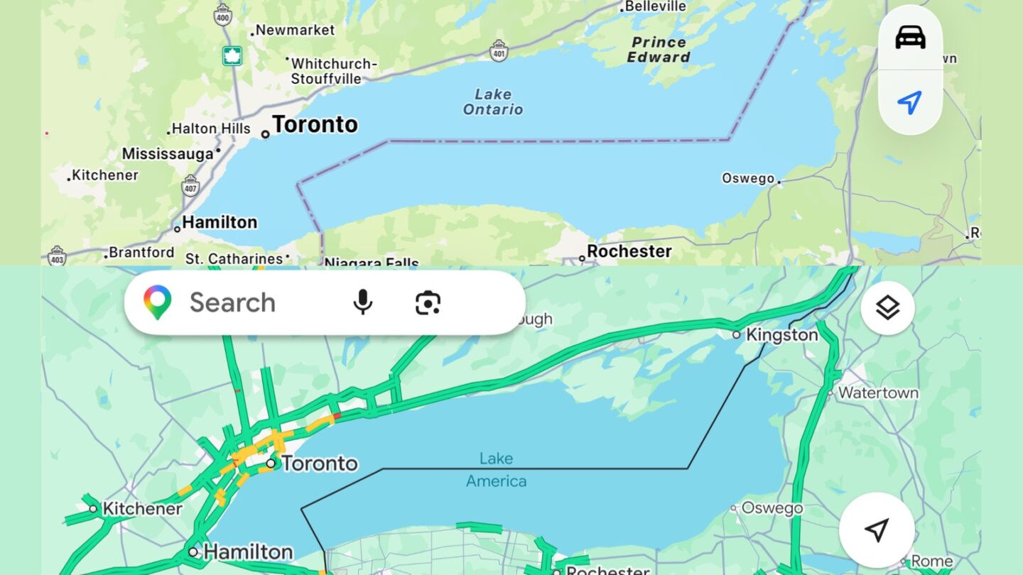 Apple Maps and Google Maps pulled into the Lake America dispute