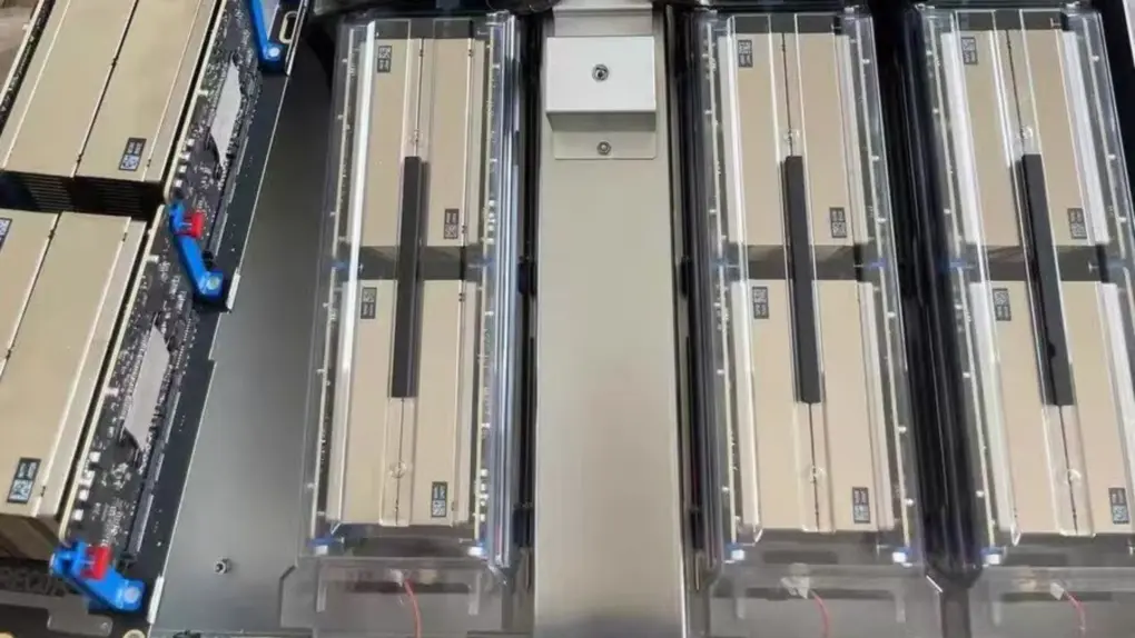 A picture allegedly showing Apple's servers used for Private Cloud Compute used in a story about the same.