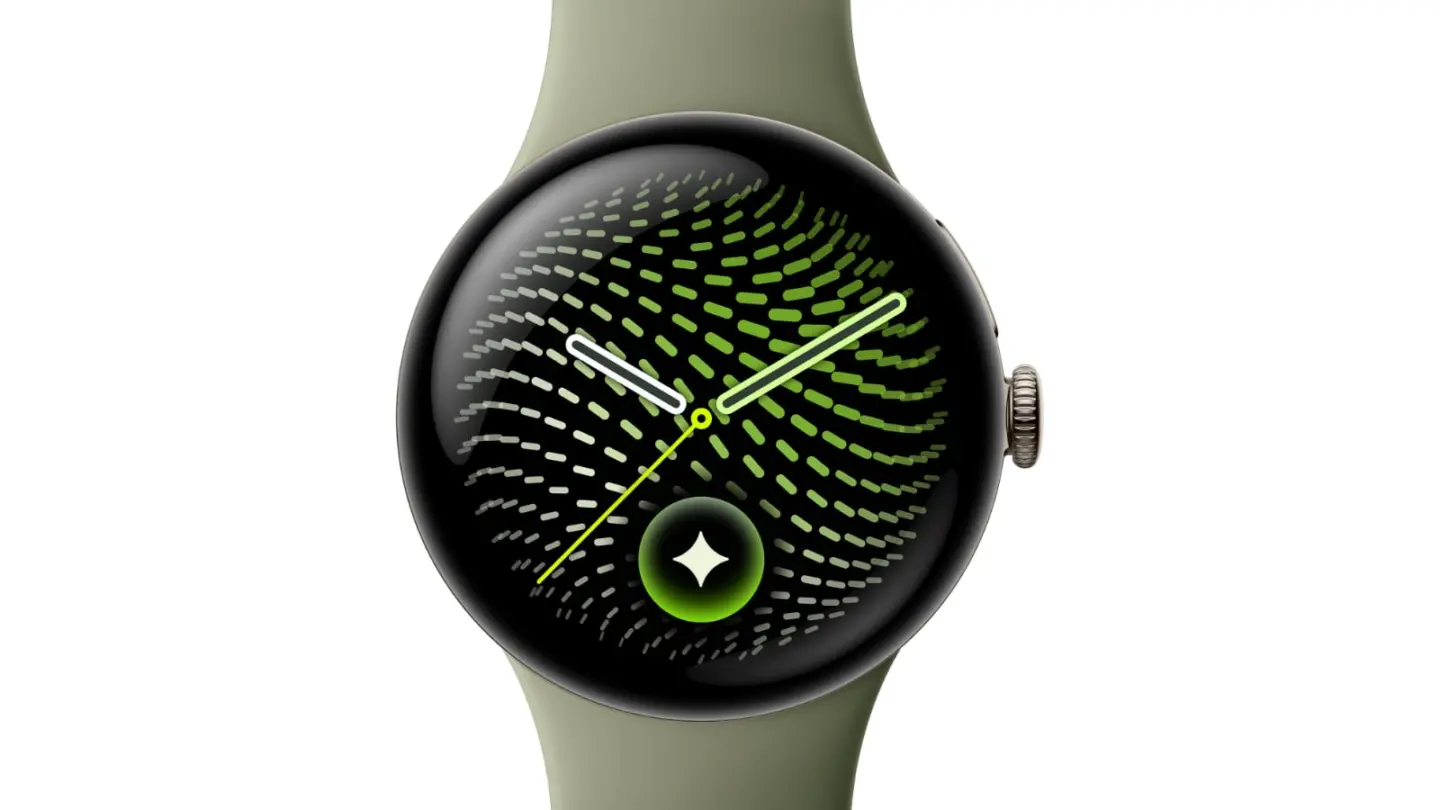 Image of Google Pixel Watch 5 in olive green color