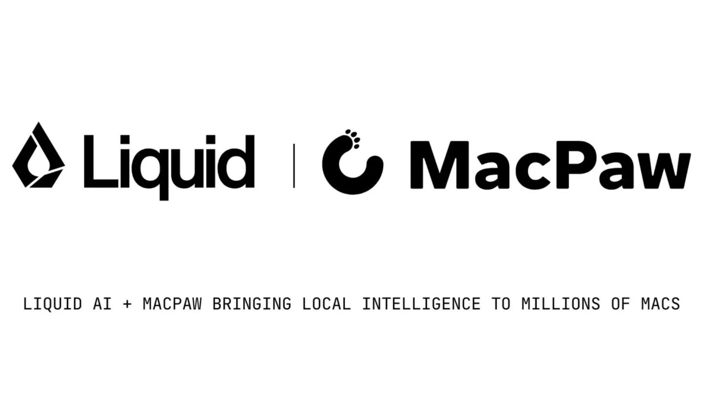Liquid AI MacPaw An image of Liquid AI and MacPaw logos used in a story about the partnership between the two.