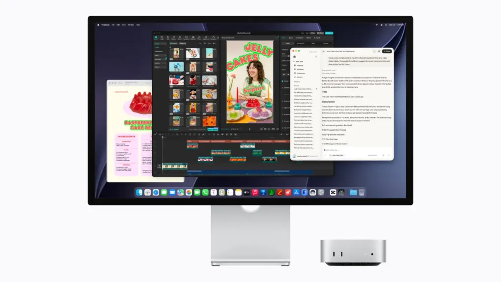 Photo of M6 Mac mini with a monitor