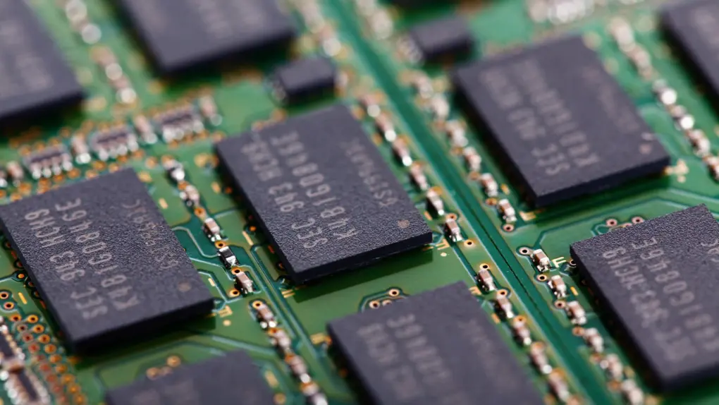 A picture of RAM chips used in a story about Apple potentially talking to CXMT about buying memory chips.