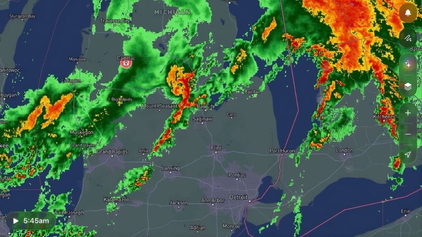 The Weather Channel’s Storm Radar app is now on CarPlay.