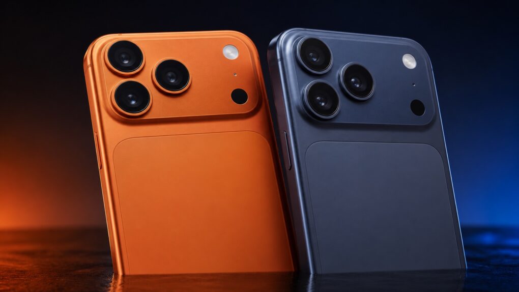 AI-generated images of iPhone 17 Pro vs. iPhone 18 Pro, in a post about rumored changes