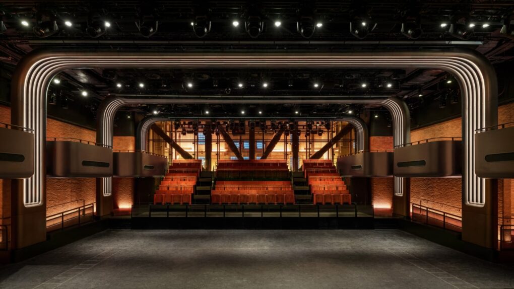 Photo of interior of Apple Music Hall in London's Battersea Power Station
