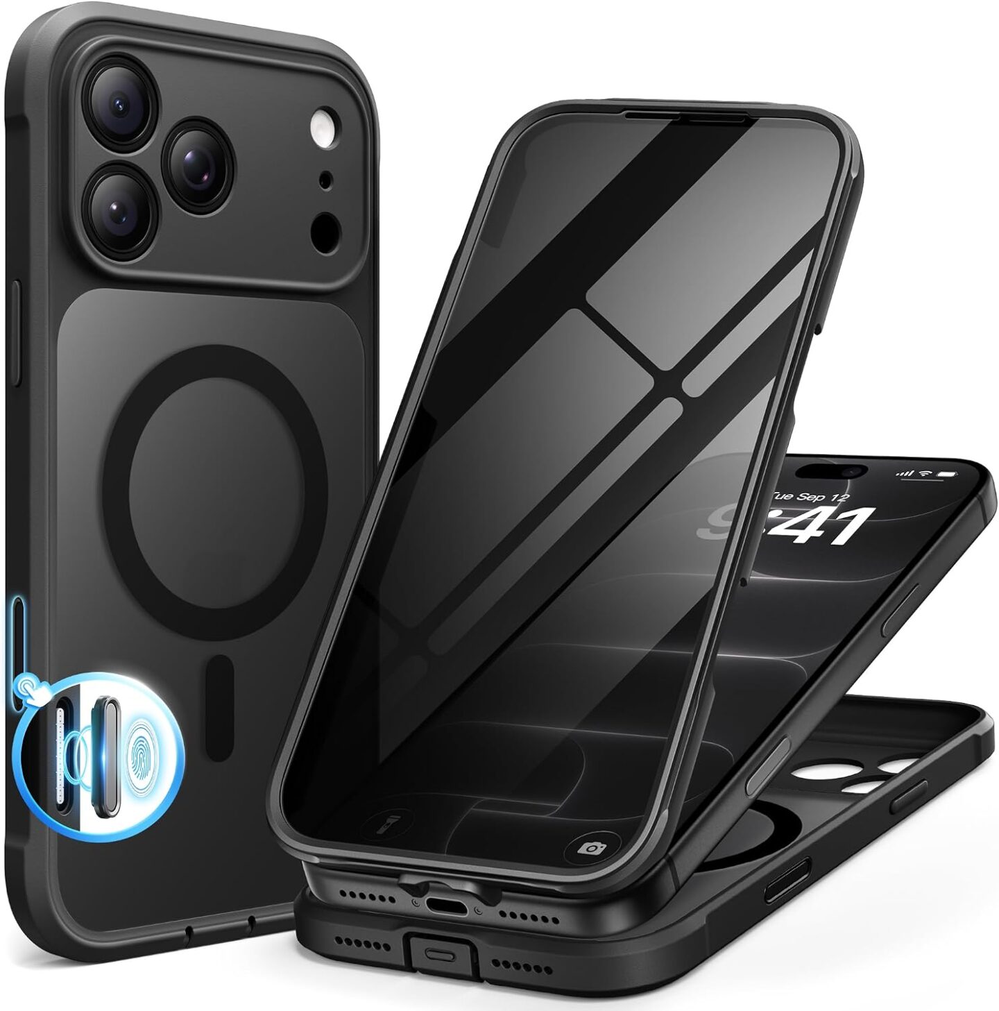 Berfy iPhone 18 Pro case with built-n privacy screen