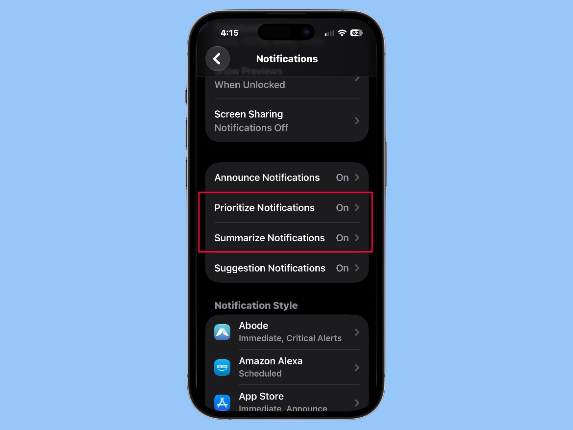 Turn off Siri AI How To_03 Disable Apple Intelligence for Notifications