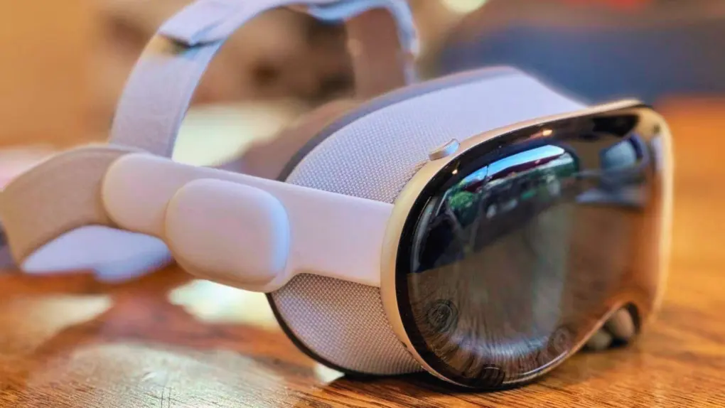 A photo showing the Apple Vision Pro used in a story about Apple working on four new Vision Pro concepts.