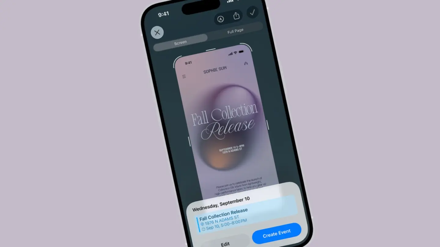 A picture showing Apple's Visual Intelligence feature used in a story about ads coming to the tool.