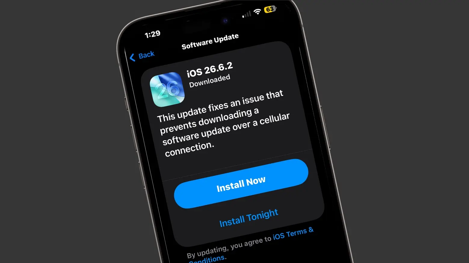iOS 26.6.2 fixes an annoying iPhone update problem just before iOS 27