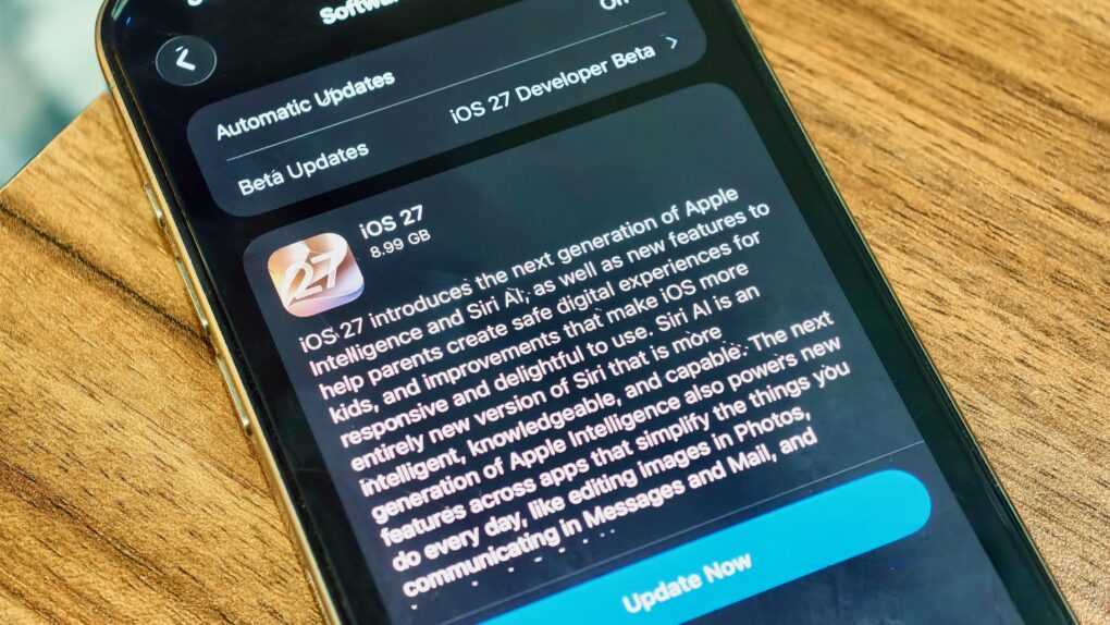 iOS 27 download on iPhone 15 Pro Max