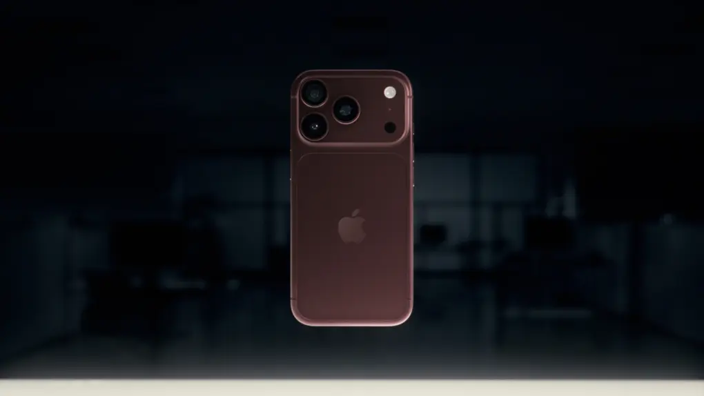 iPhone 18 Pro in burgundy