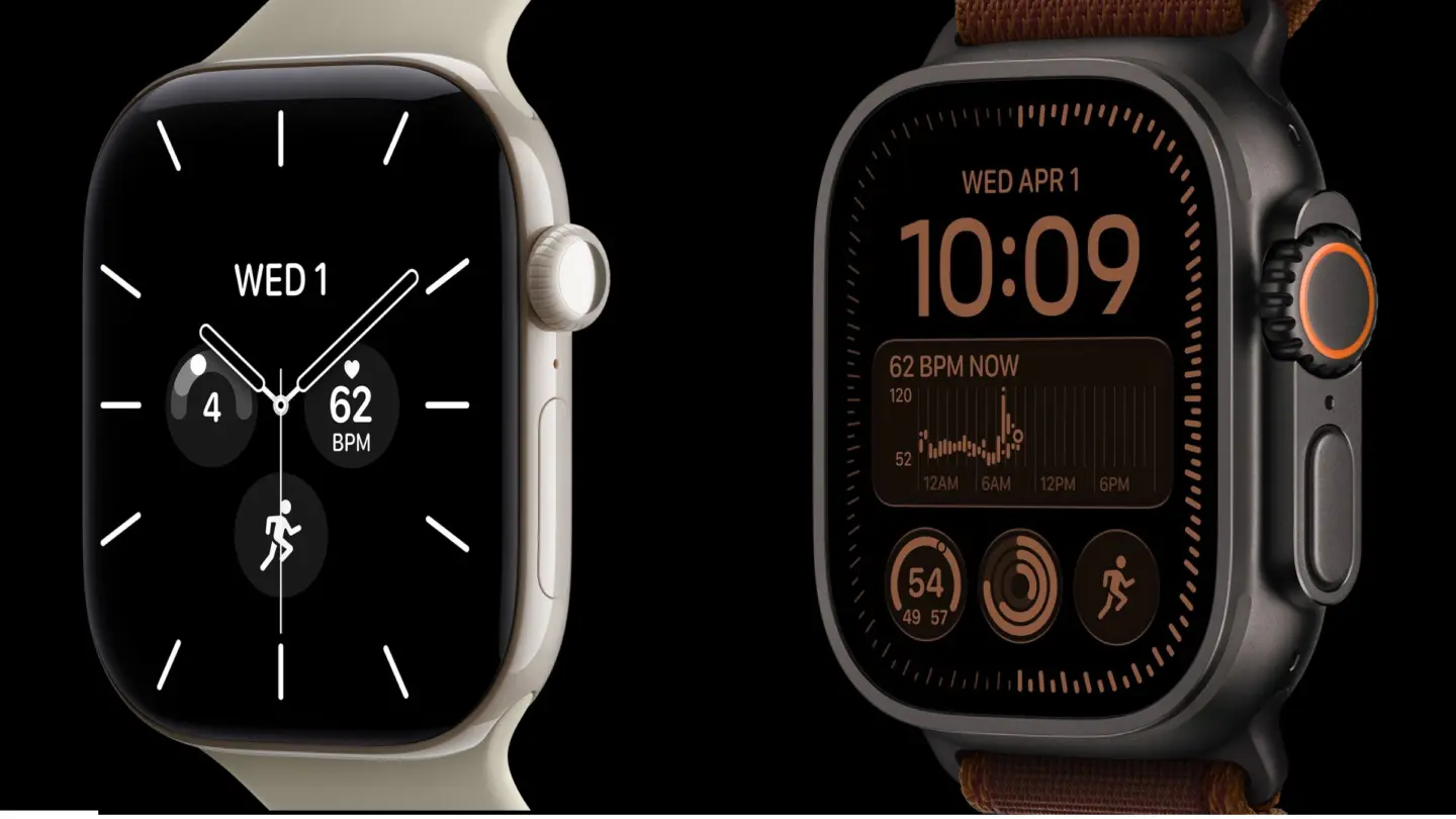 A picture of Apple Watch Series 12 and Ultra 4 used in a story about iFixit's repairability scores for the smartwatches.