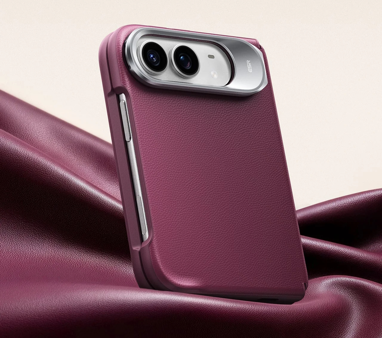 ESR iPhone Duo Atelier Silicone Leather Magnetic Case Flex Stand iPhone Duo Atelier Leather Case