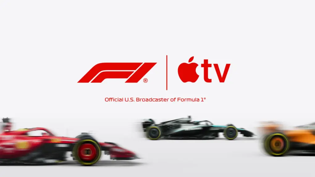 A picture of Apple TV F1 partnership used in a story about Apple bringing Dolby Atmos support.