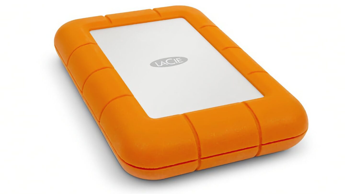 LaCie Rugged Orange hard drive Photo of LaCie Rugged Orange hard drive