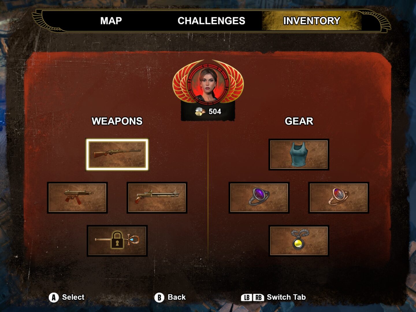Lara Croft and the Temple of Osiris: Inventory Lara Croft and the Temple of Osiris: Inventory