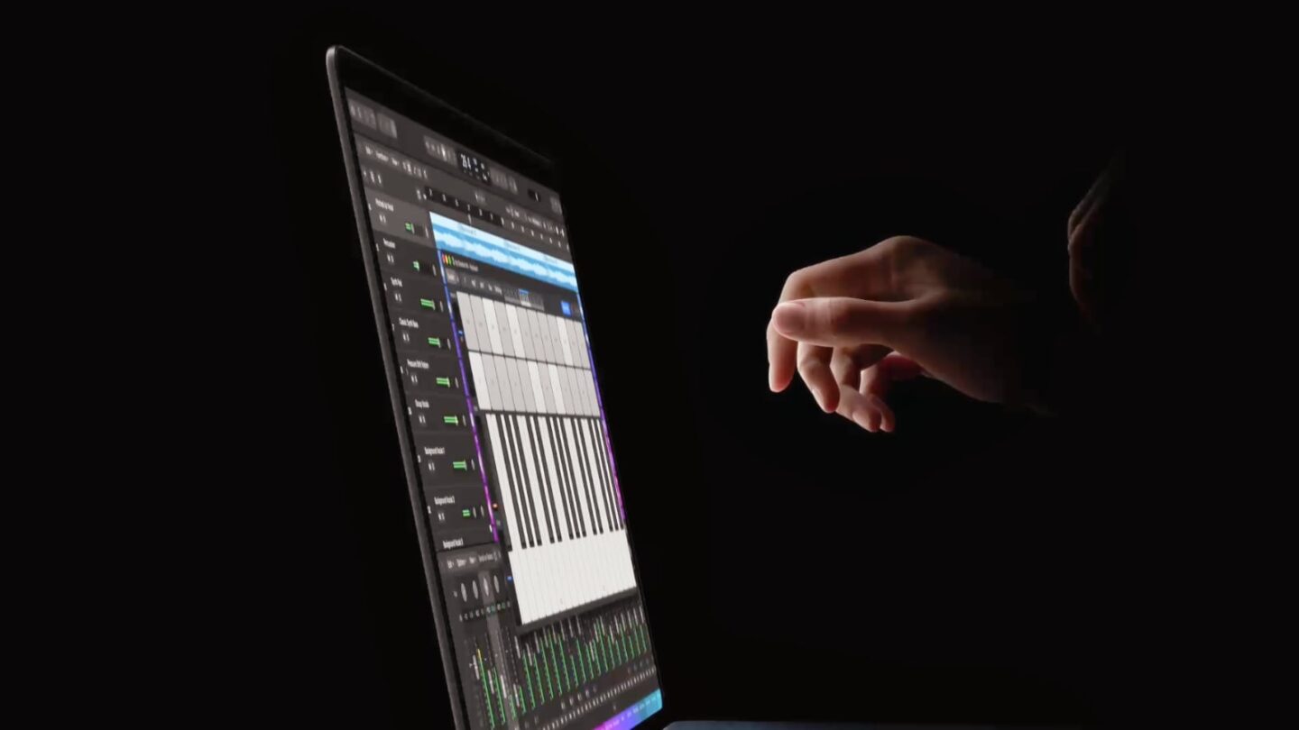 MacBook Pro with ProLED XDR touchscreen display Product shot of MacBook Pro with ProLED XDR touchscreen display