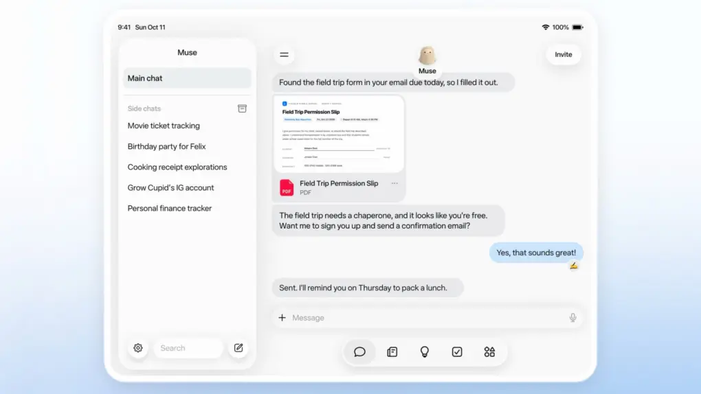 Meta Muse jumps up a bigger iPad screen