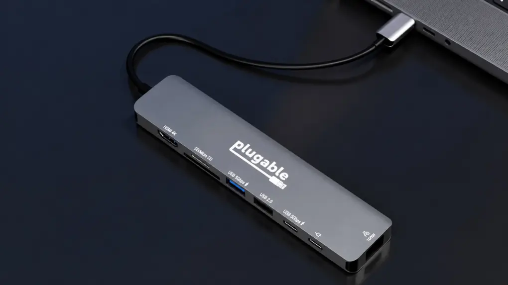 Plugable USB-C 8-in-1 Hub includes HDMI 2.1, Ethernet and much more.