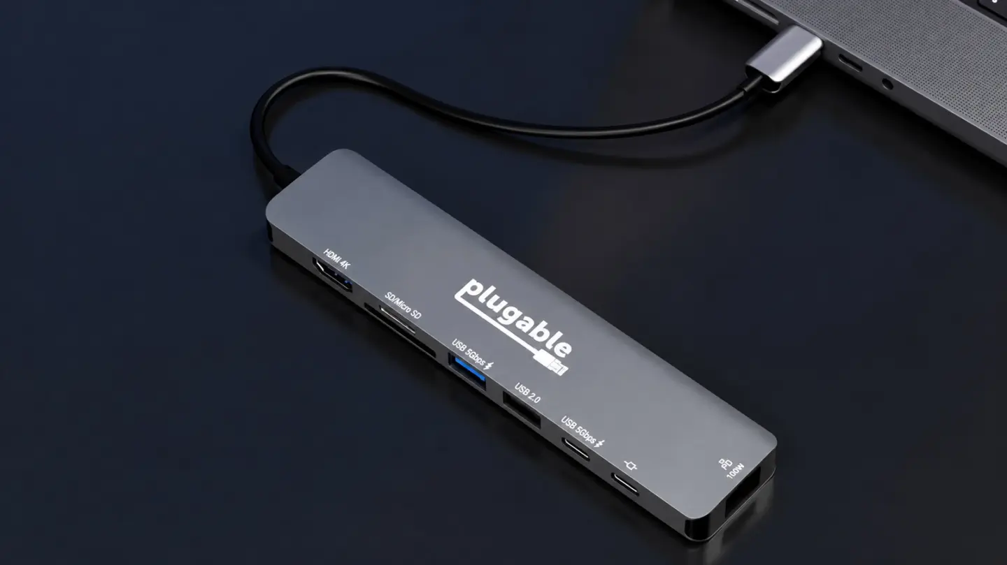 Plugable USB-C 8-in-1 Hub includes HDMI 2.1, Ethernet and much more.