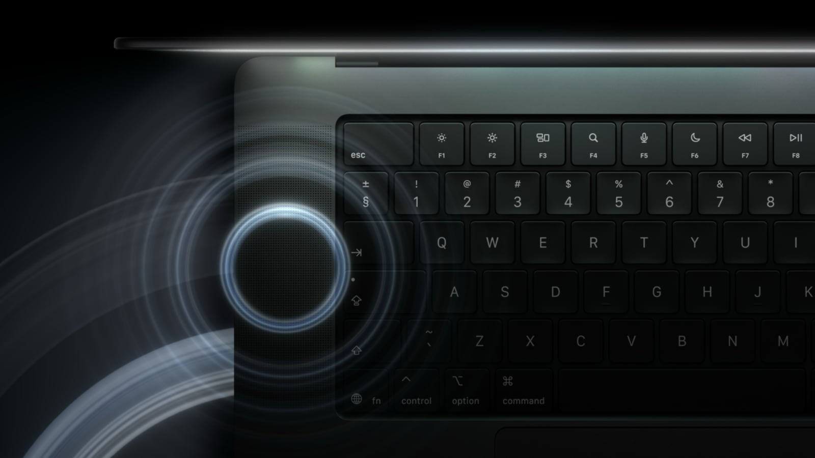 Touchscreen MacBook Pro audio upgrades Image visualizing audio upgrades to the touchscreen MacBook Pro
