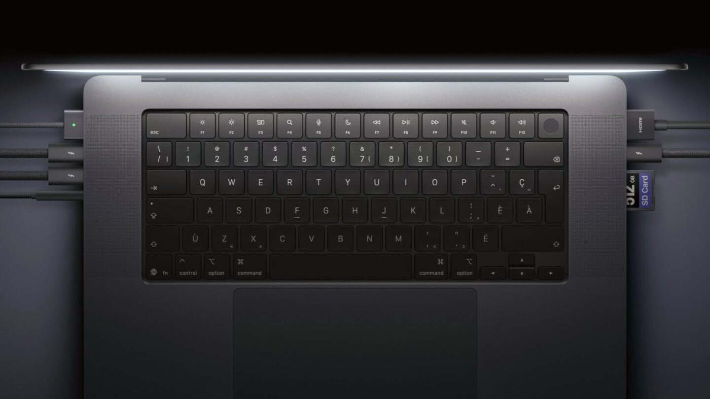 Touchscreen MacBook Pro overhead shot Touchscreen MacBook Pro overhead shot